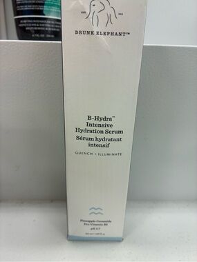 Drunk Elephant B-Hydra Intensive Hydration Serum - White and Light Blue Accents